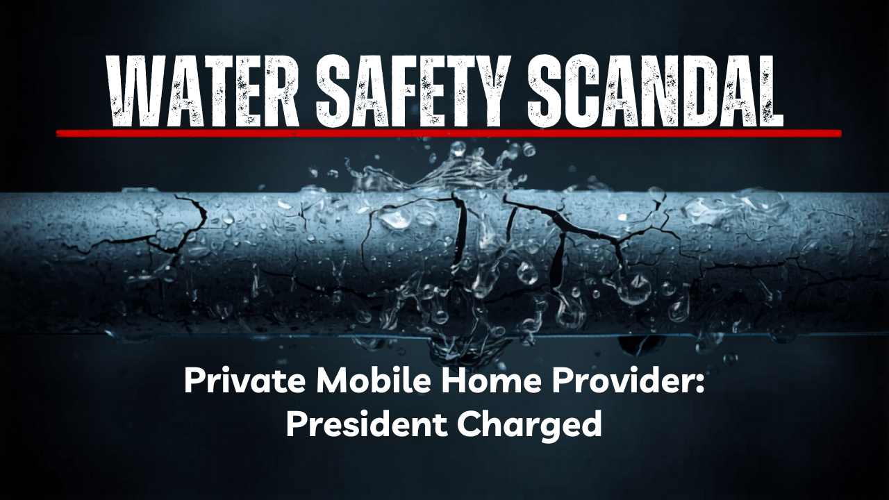 Private Mobile Home Water Services Provider, President Charged with Falsifying Water Safety, Discharge Tests