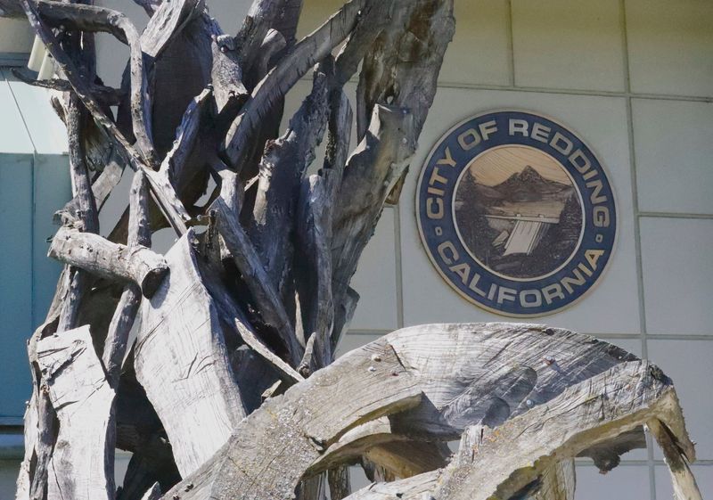 Unique art is featured at Sculpture Park outside Redding City Hall.
