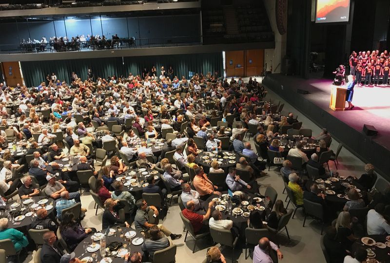 The annual State of the City luncheon was a sell-out Tuesday, Sept. 25, 2018 at the Redding Civic Auditorium.