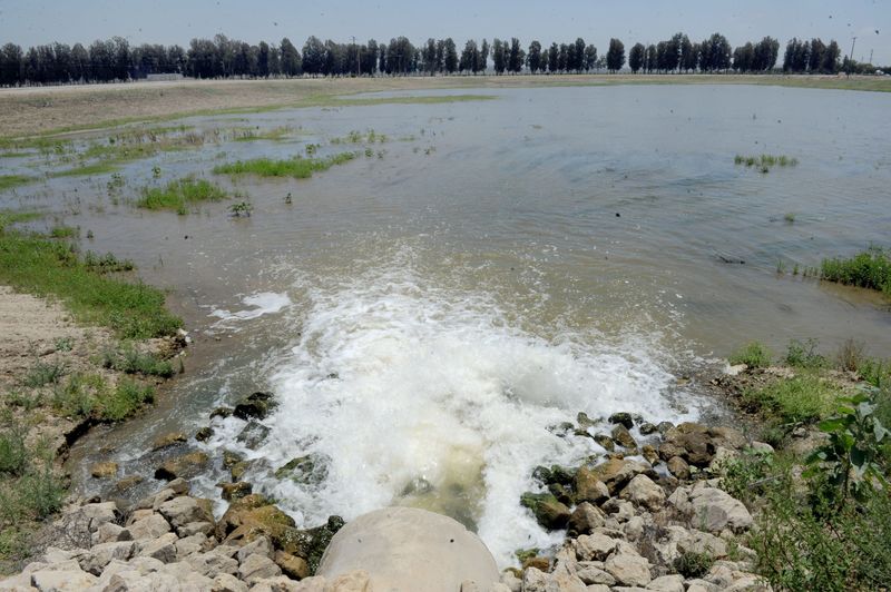 The United Water Conservation District releases water from the Piru Dam to recharge the aquifer in the El Rio area and the Oxnard Plain, shown in this file photo.