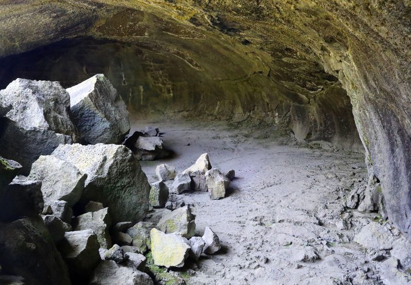 Subway Cave, a one-third-mile-long lava tube, is located along Highway 89 in eastern Shasta County not far from Lassen Volcanic National Park.