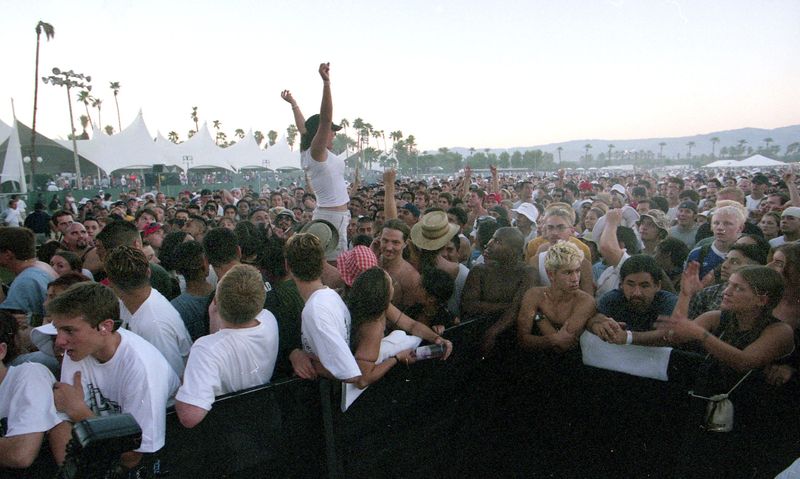 Crowd shot near the main main stage at Coachella, taken October 10, 1999. Desert Sun file photo.