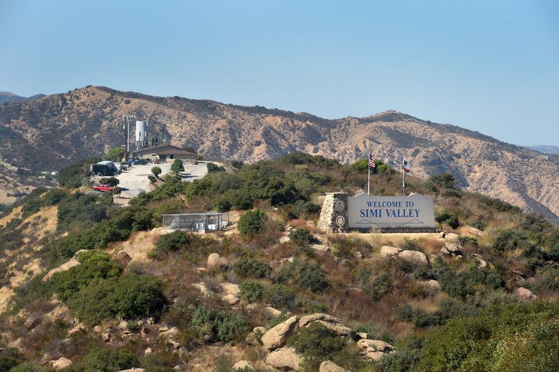 A sign welcomes people into the city of Simi Valley along Highway 118 near Rocky Peak. Simi celebrates the 50th anniversary of its incorporation on Thursday.