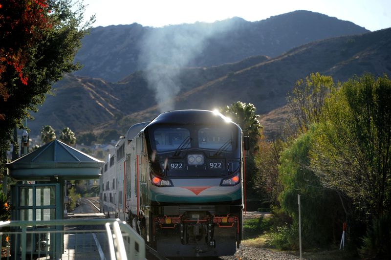 A Metrolink train arrives at the station in Simi Valley Friday, Dec. 18. Metrolink is planning an $86.5 million upgrade of its tracks and crossings in Simi Valley, one designed to increase the frequency of its commuter train service and potentially cut down on train noise in the city.