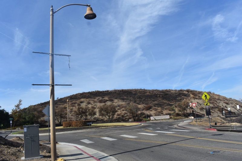 The late October Easy Fire raged up the Ronald Reagan Library's Presidential Drive, destroying property and a few of the banners bearing the likeness of presidents.