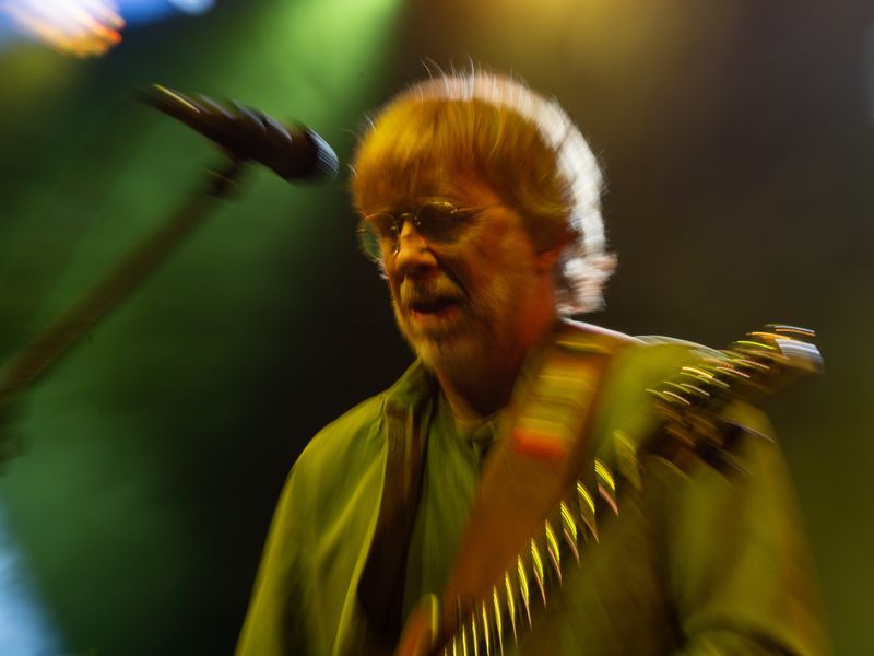 Trey Anastasio of Phish performs at BridgestoneArena on the first night of a three day stop in Nashville, Tenn., Friday night, Oct. 6, 2023.