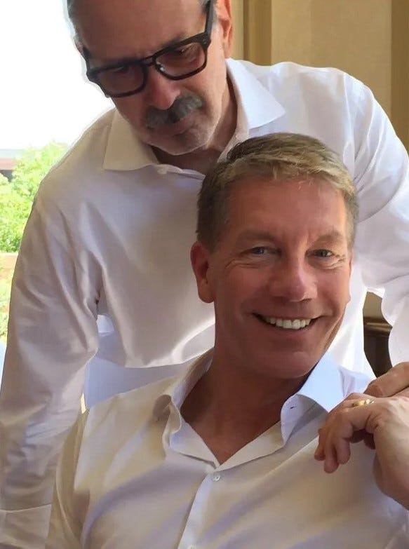 Late Palm Springs resident Michael Moser, pictured right, met his husband, Michael Rudder, pictured left, in San Francisco in 1989 at a philanthropic event.