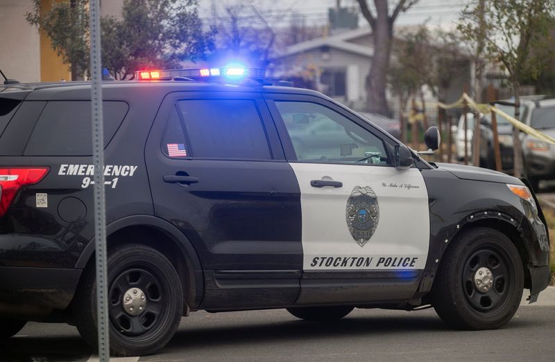 Stockton police cordon off the 1500 block of East 11th Street in south Stockton on Feb. 2, 2024.
