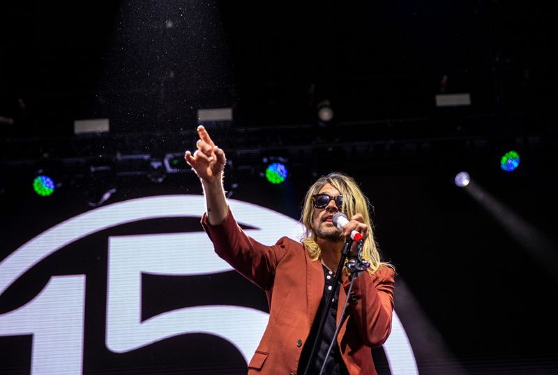 Lead vocalist Adam Lazzara of Taking Back Sunday performs in the Mojave tent during the Coachella Valley Music and Arts Festival in Indio, Calif., Sunday, April 14, 2024.  Taking Back Sunday will perform during the Vans Warped Tour at the Shoreline Waterfront in Long Beach, Calif., on July 25-26, 2026.