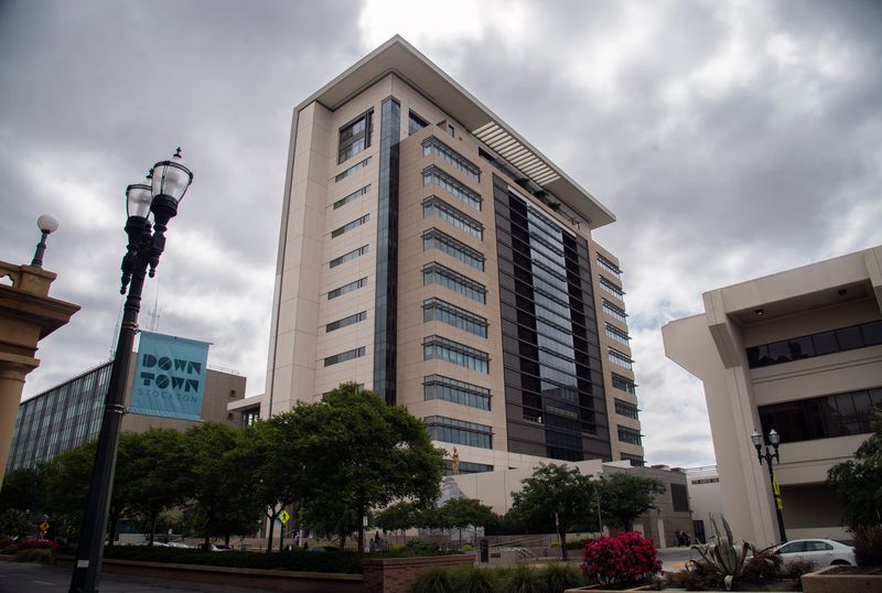 The San Joaquin County Superior Court building is located at 180 E. Weber Avenue (Weber Avenue and San Joaquin Street) in downtown Stockton on Apr. 23, 2024.