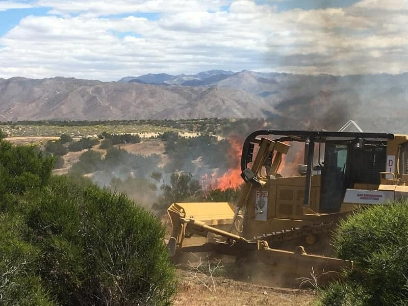 Smoke and flames from fire training in the Summit Valley area of Hesperia may be visible in some parts of the High Desert.
