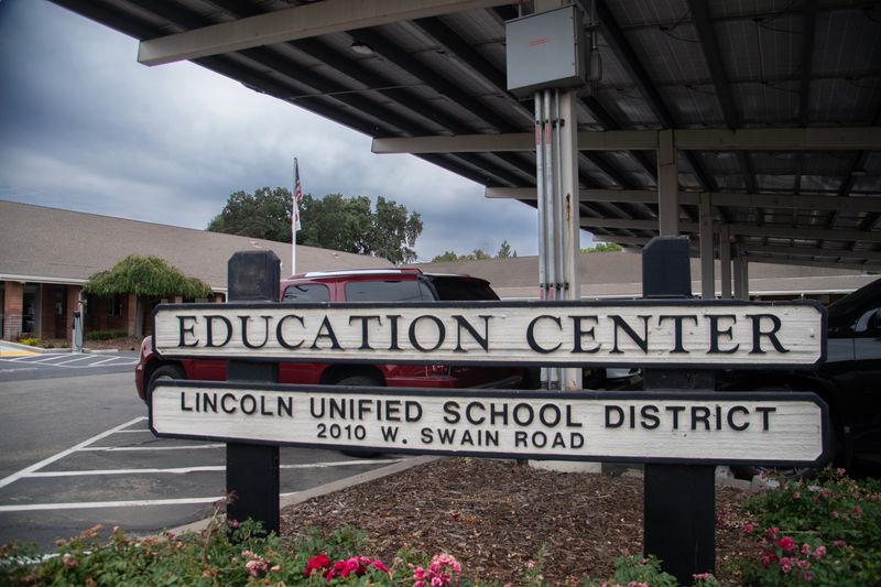 The Lincoln Unified School District offices are located at 2010 W. Swain Road in Stockton on Aug. 2, 2024.