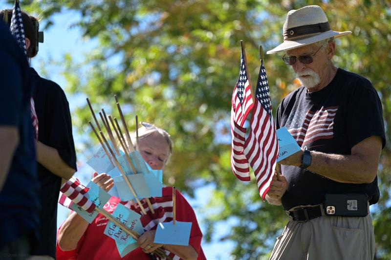Victor Valley College Associated Student Body welcomed the public over Labor Day weekend to help set up 3,000 flags in honor of the people killed in the 9/11 attacks. The process takes anywhere from 10 to 20 hours and took place on Saturday, Aug. 31, and Sunday, Sept. 1 at Victor Valley College in Victorville.
