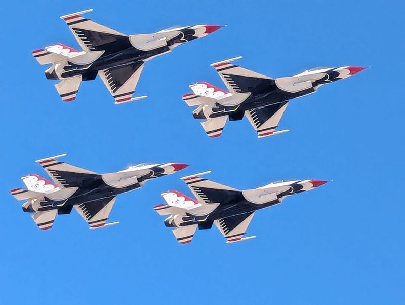 USAF Thunderbirds take to the sky at the California International Airshow on Sunday, September 29, 2024 in Salinas
