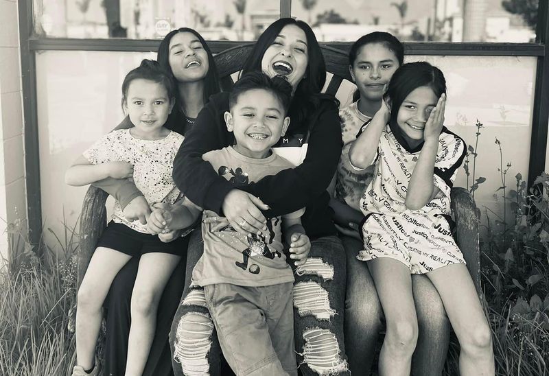 Jessica Tinoco spent time with her four daughters and son in this photo taken a few months ago in Simi Valley. Tinoco's live-in boyfriend, Ramon Joseph Rivas, 34, has been charged with murdering her.