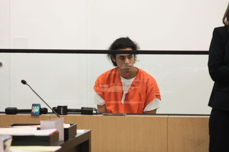 Jamaraqui Burks appears in San Joaquin County Superior Court on Monday, Oct. 28, 2024. Burks is accused of killing Jazmine Floris in a hit-and-run near San Joaquin Delta College.