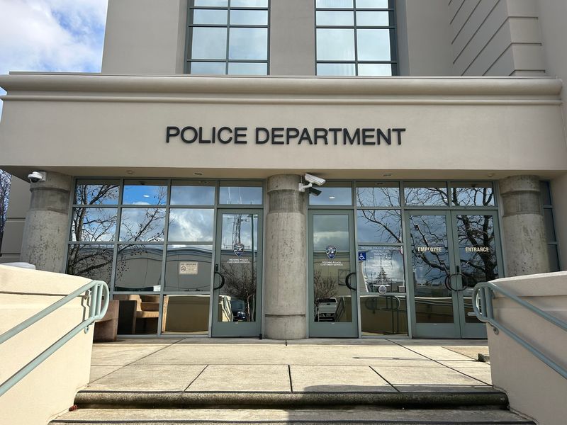 The Redding police station on Cypress Avenue is shown on Friday, Feb. 7, 2025.