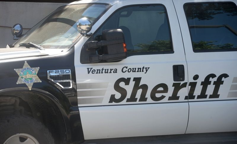 A Ventura County Sheriff's patrol vehicle at the Ojai police station