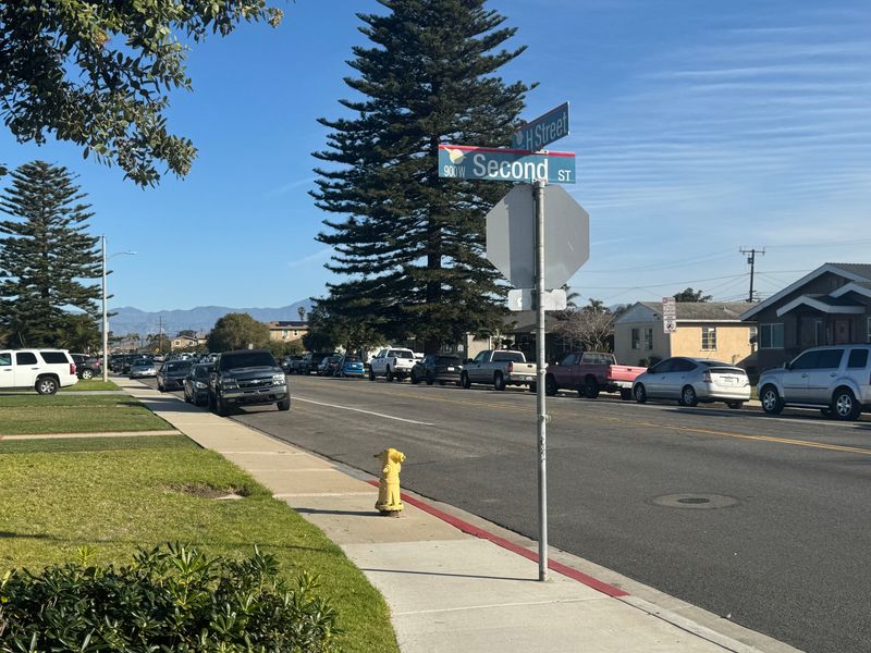 Second and H streets in Oxnard on Monday, Feb. 17, 2025. A man was fatally shot at the intersection early Sunday.