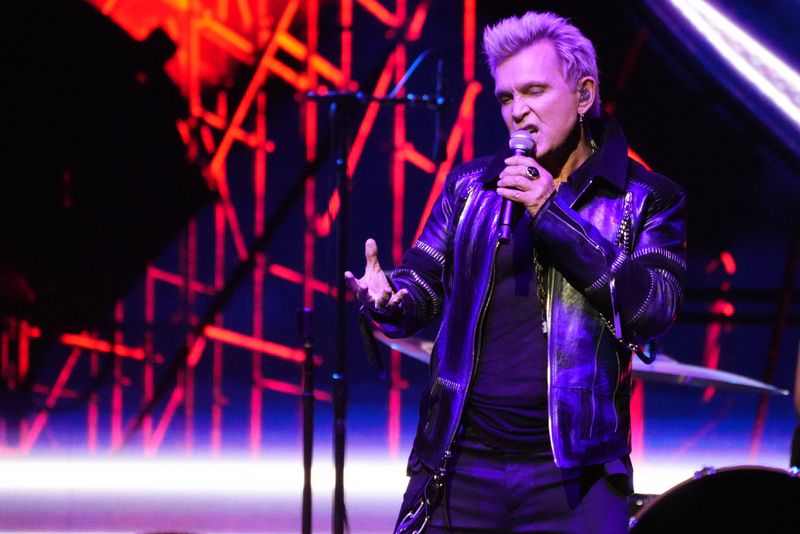 Billy Idol performs during his Nice Day to Tour Again! show at the Talking Stick Resort Amphitheatre at the Talking Stick Resort Amphitheatre April 30, 2025, Phoenix, Ariz.