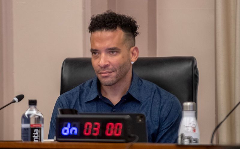 Vice Mayor Jason Lee participates in a council meeting at City Hall in downtown Stockton on Jun. 3, 2025.