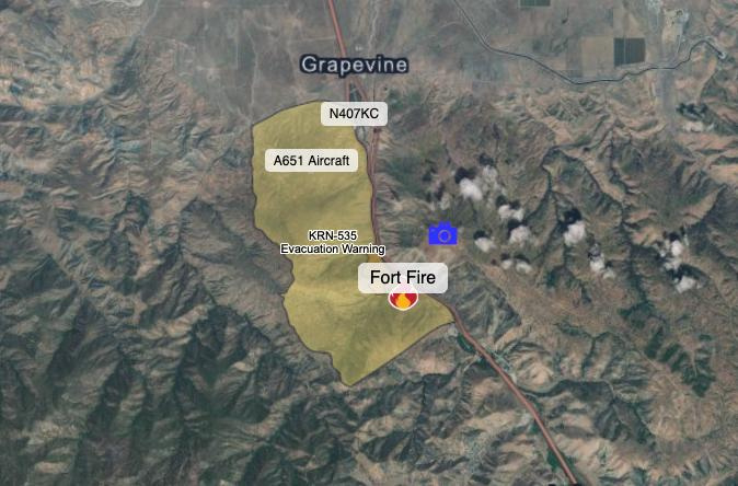 The Fort Fire broke out late Wednesday, June 3 near the Grapevine in Kern County