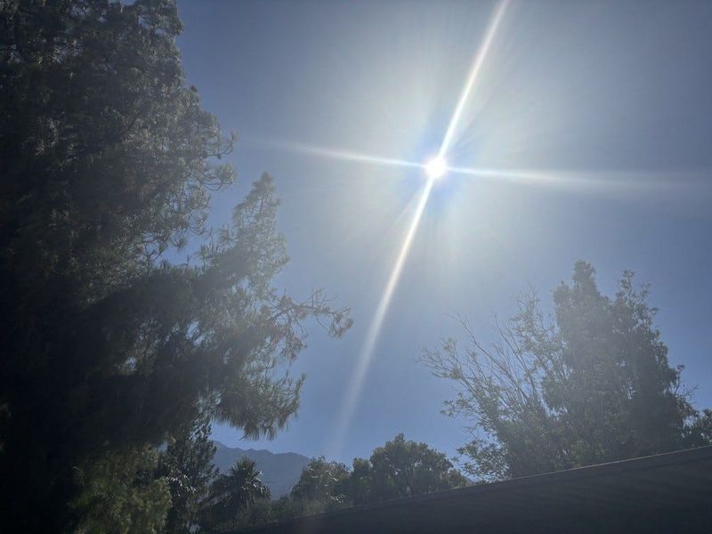 The sun shines brightly over Palm Springs on Sunday, June 15, 2025. The NWS said preliminary data showed the temperature surpassed 115 degrees on Sunday afternoon.