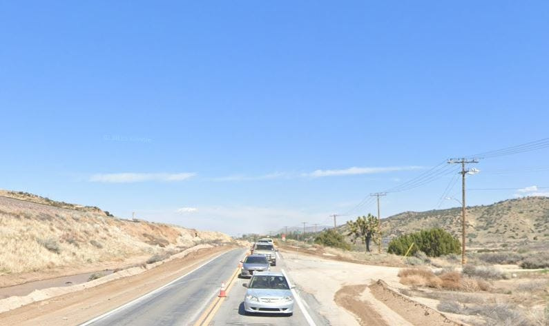 The intersection of Summit Valley Road and Foley Road in Oak Hills, pictured in a Google Street View image.