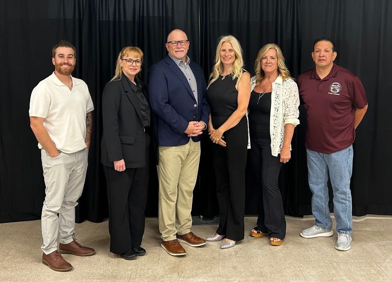 Dr. William Laird, third from left, has been selected as superintendent of the Helendale School District, which consists of Helendale Elementary School, Riverview Middle School, and the Academy of Careers and Exploration.