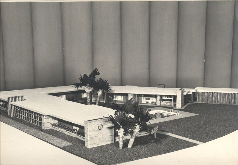 Burns’ model for his Sun and Shadow Hotel Apartment design, an expansion of the Ward duplex.