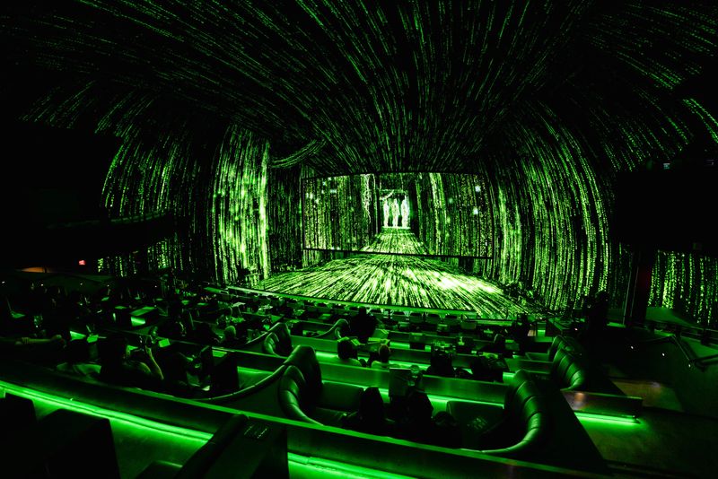 Audiences step into "The Matrix" at Cosm LA.