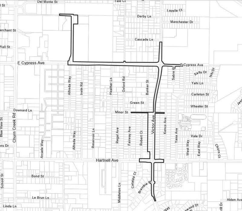 City planners will build bike lanes and sidewalks in gaps in the Victor Avenue area of Redding under the Victor and Cypress Avenues Active Transportation Project.
