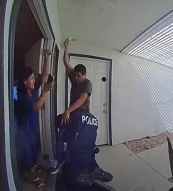 Cathedral City police say an officer responding to a routine call was attacked by a man with a kitchen knife on July 27, 2025.