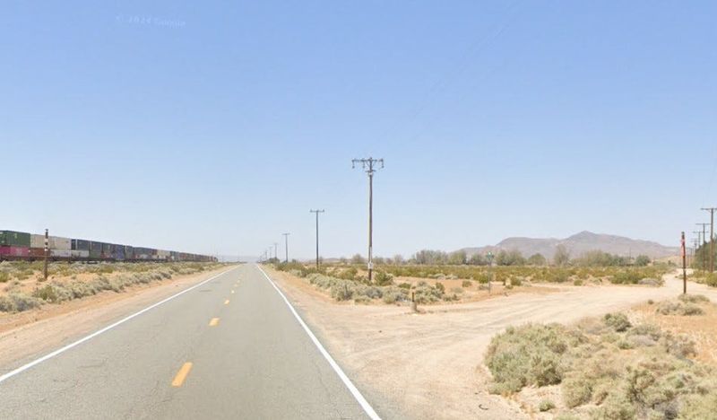 The 45500 block of Yermo Road near Newberry Springs, pictured in a Google Street View image.