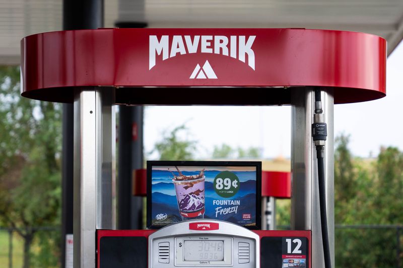 A recently rebranded Maverik gas station is seen on Sept. 17, 2025, at 2110 Guthrie Ave. in Des Moines.