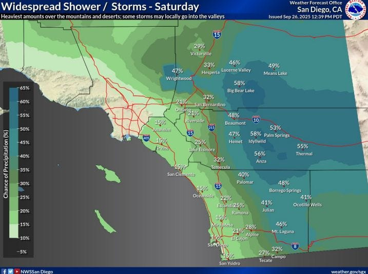 Thunderstorm activity on Friday night brought showers, lightning and heavy wind to parts of the High Desert, while heavy rain pounded the Barstow and Newberry Spring areas.