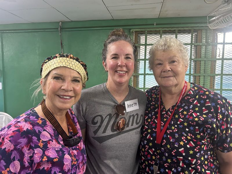 Suzie Smith, left, in Nicaragua where she has for years helped provide medical care to an orphanage in the Central American country.