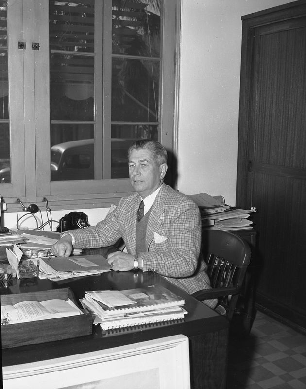 Earl Coffman works in the front office of The Desert Inn.