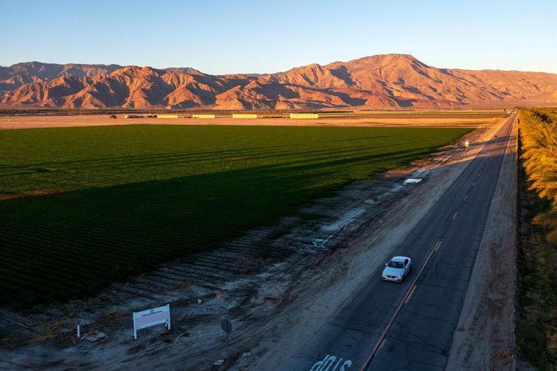 The proposed site of Thermal Ranch as seen from Avenue 62 near Tyler Street in Thermal, Calif., on Tues., October 21, 2025. If built, the 620-acre development will include a horse park, retail, housing, and more.