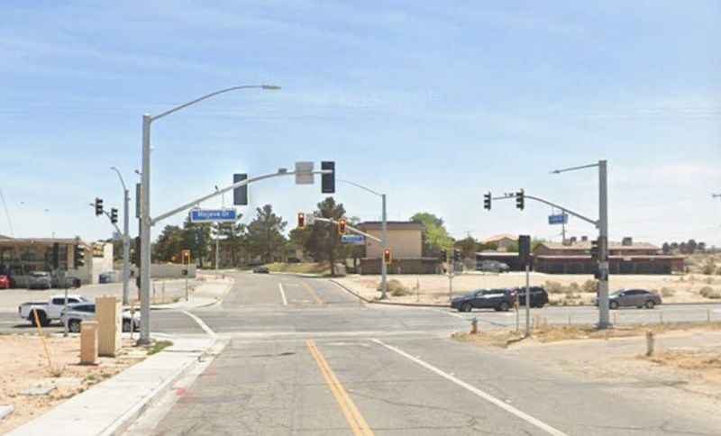 The intersection of Condor Road and Mojave Drive in Victorville, pictured in an Google Street View image.