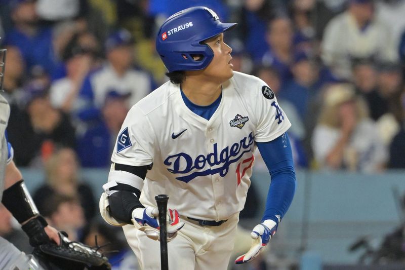 Shohei Ohtani hits an RBI double in the fifth inning.
