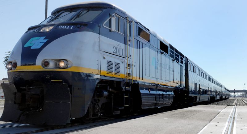 Amtrak train bound for Sacramento arrives at the ACE station located on Channel street in Stockton on Mar. 1, 2013.