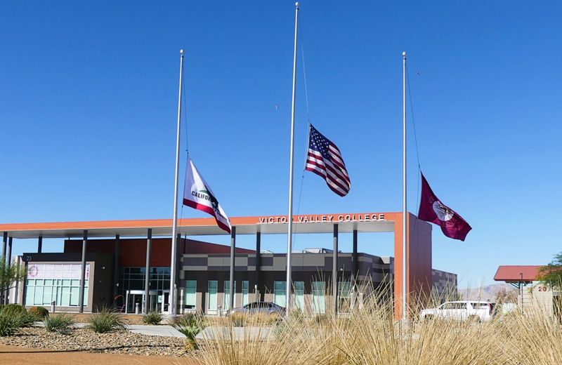 Victor Valley College is one of several locations where U.S. flags are being flown at half-staff to honor the memory of former Vice President Dick Cheney, who died on Nov. 3, 2025. He was 84.