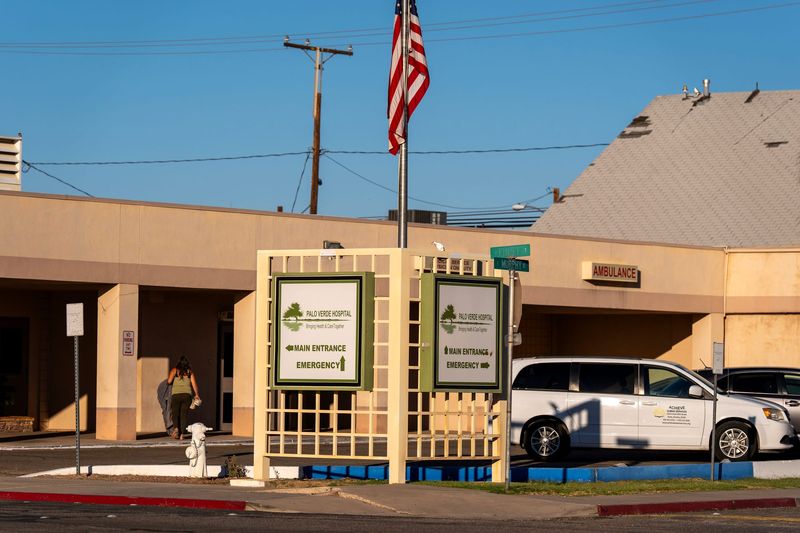 Palo Verde Hospital, under the jurisdiction of the Palo Verde Hospital District, has filed for bankruptcy in Blythe, Calif., as seen on Oct. 29, 2025.