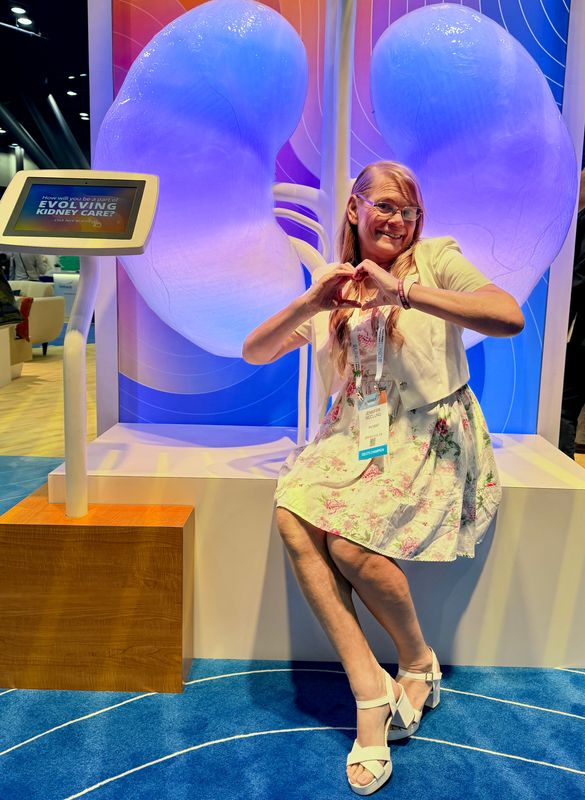 Jennifer McClung in Boston in April 2025 for the National Kidney Foundation Spring Clinical Meetings. McClung presented with the research team she works with.