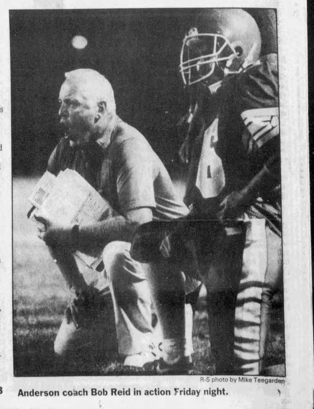 Bob Reid pictured in a Record Searchlight newspaper clipping from 1991.