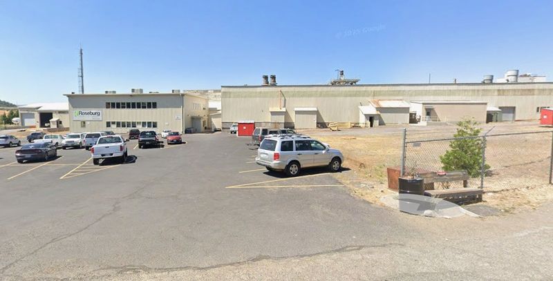Roseburg Forest Products Veneer Plant in Weed, California closed on Dec. 3, 2025, as shown in Google Maps.