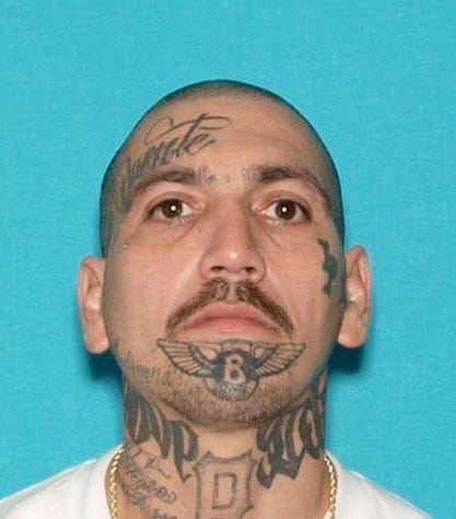 Larry "Lil Dee" Castillo, 42, of Victorville, was sought as a fugitive following a large-scale bust targeting a Los Angeles County-based street gang on Wednesday, Dec. 17, 2025.