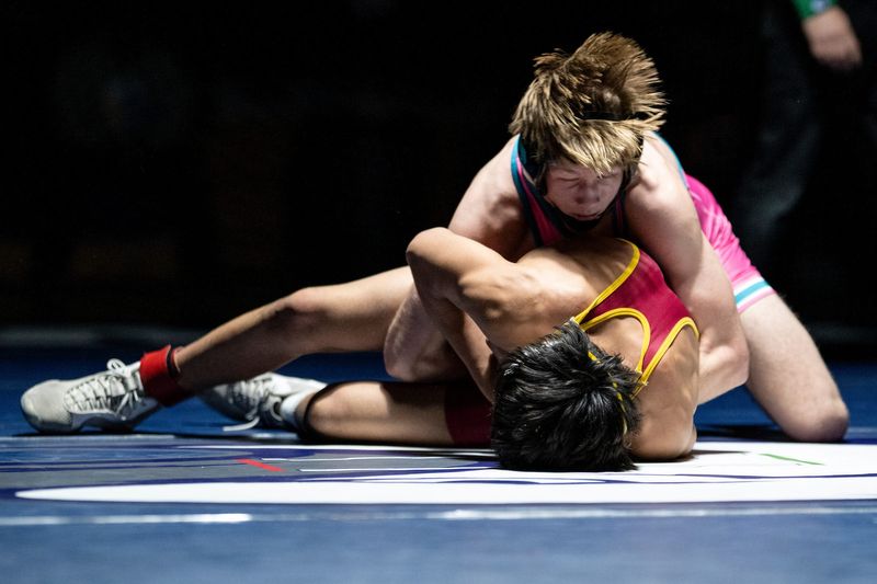 Sultana’s Gavin Stalsworth wrestled Barstow's Leonidas Nava in the 138-pound championship match at the 18th annual Adrian Amaral Scholarship Invitational on Saturday, Jan. 10, 2026.