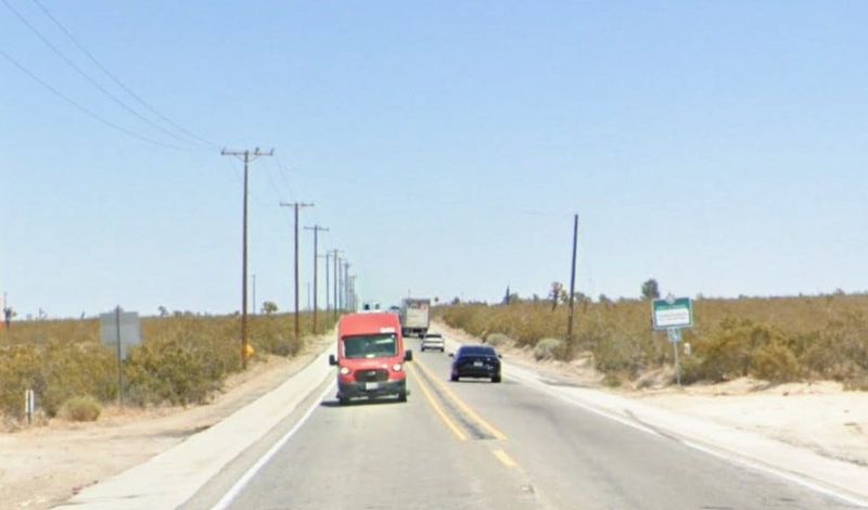 Highway 138 at 195th Street E., between Llano and El Mirage, as pictured in a Google Street View image.